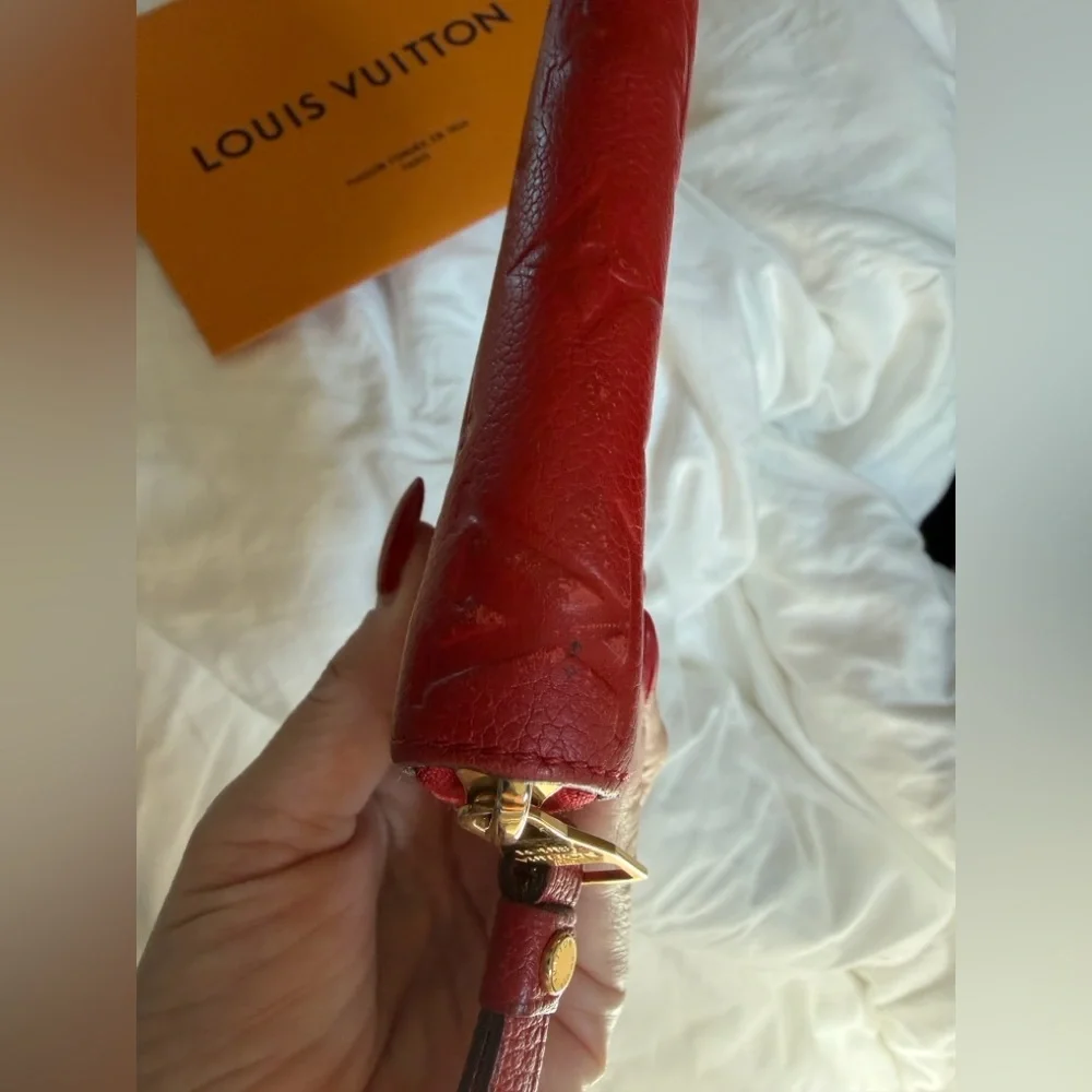 Louis Vuitton Rouge Red Empreinte Clemence Leather Continental Card Coin Wallet